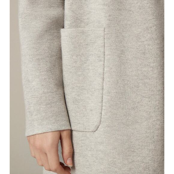 NEW J.Crew Juliette Collarless Sweater Blazer Pockets Long Gray Relaxed XXS - Picture 3 of 15